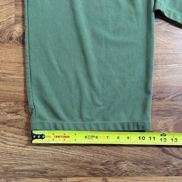 Halara Flex Women Small High Waisted Pocket Wide Waffle Work Loden Green Pants - Picture 8 of 12